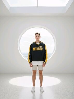 Men’s Black & Yellow Pullover Hoodie